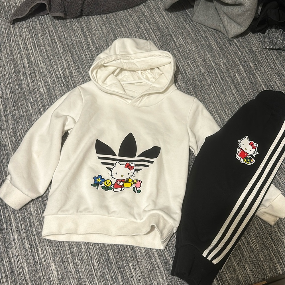 Toddler Girl Hello Kitty Adidas Jogging Suit